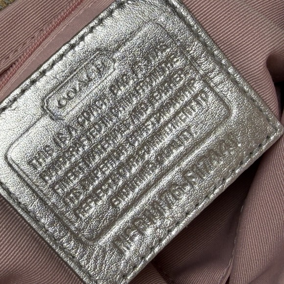 Coach Y2K Khaki Logo Color Block Stripe Crossbody Bag F17441 Adjustable Strap - Picture 12 of 12